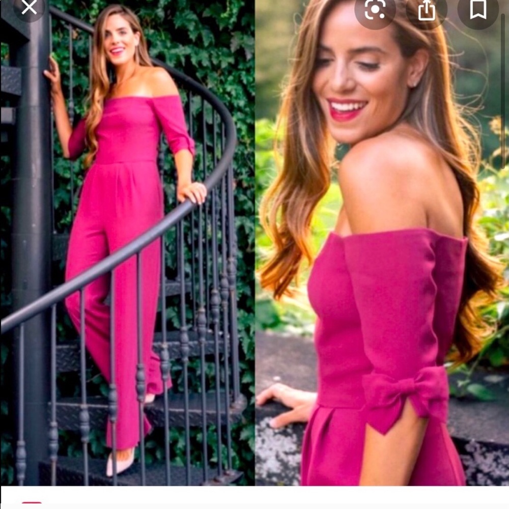 Gal Meets Glam Meredith Off-Shoulder Jumpsuit